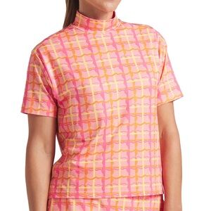 Puma x Dani Dazey Mock Neck Short Sleeve Golf Top Size Medium NEW